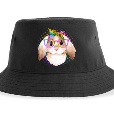 Hipster Rabbit Cute Easter Bunny Sustainable Bucket Hat