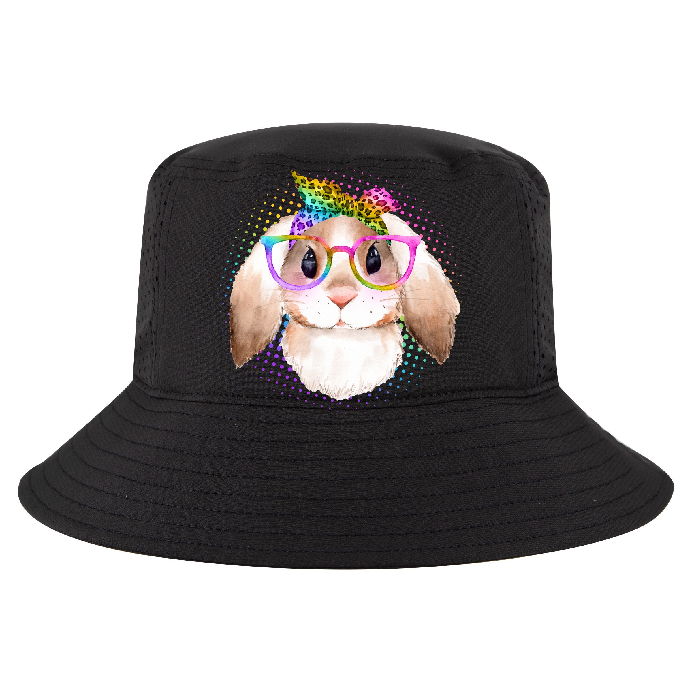 Hipster Rabbit Cute Easter Bunny Sustainable Bucket Hat