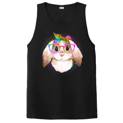 Hipster Rabbit Cute Easter Bunny PosiCharge Competitor Tank