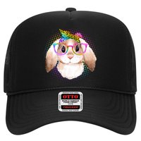 Hipster Rabbit Cute Easter Bunny Trucker Hat