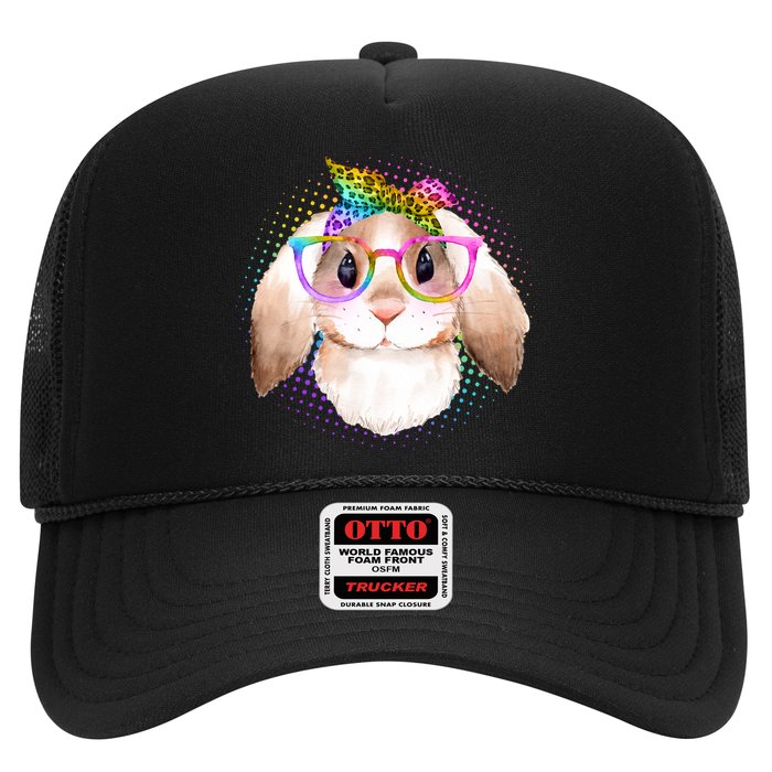 Hipster Rabbit Cute Easter Bunny Trucker Hat