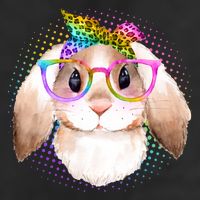 Hipster Rabbit Cute Easter Bunny Trucker Hat