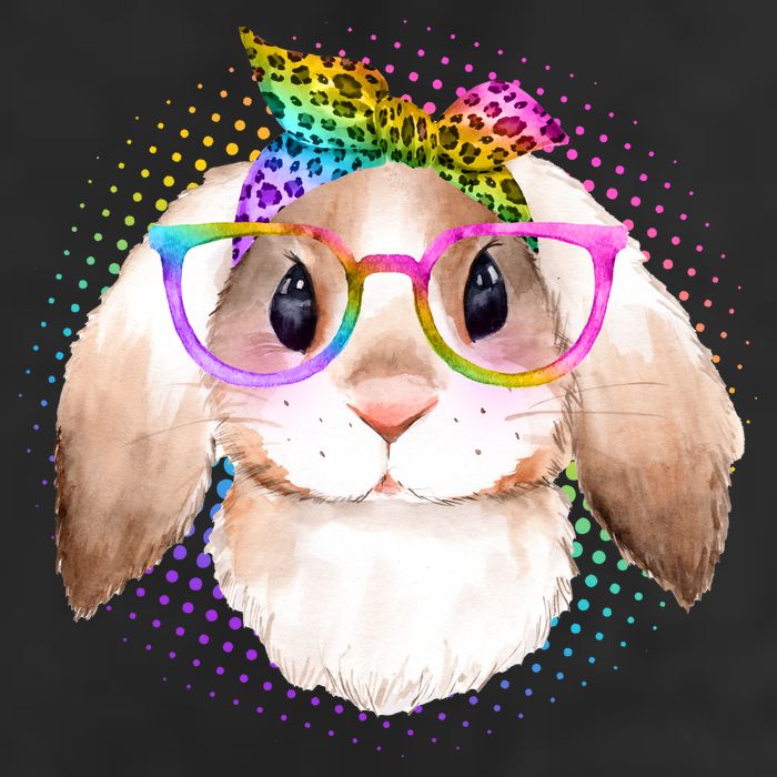 Hipster Rabbit Cute Easter Bunny Trucker Hat