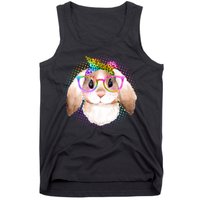 Hipster Rabbit Cute Easter Bunny Tank Top