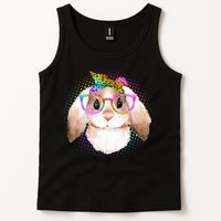 Hipster Rabbit Cute Easter Bunny Tank Top