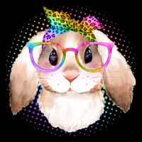 Hipster Rabbit Cute Easter Bunny Tank Top