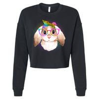 Hipster Rabbit Cute Easter Bunny Cropped Pullover Crew
