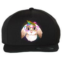 Hipster Rabbit Cute Easter Bunny Wool Snapback Cap