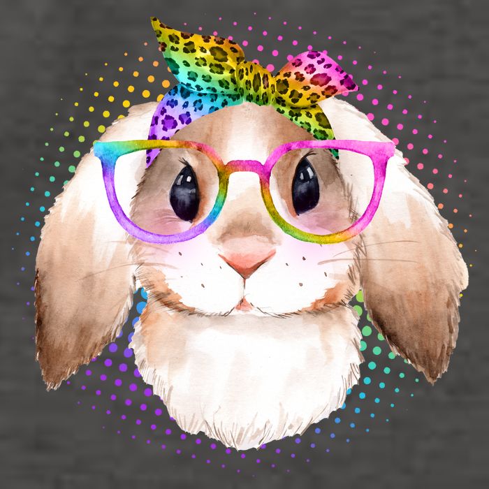 Hipster Rabbit Cute Easter Bunny Vector Backpack