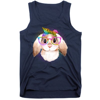 Hipster Rabbit Cute Easter Bunny Tank Top