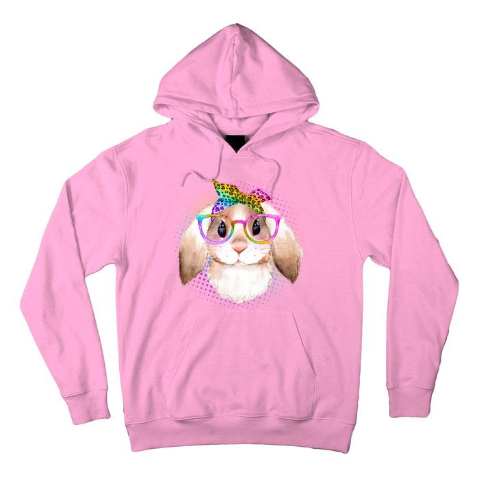 Hipster Rabbit Cute Easter Bunny Hoodie