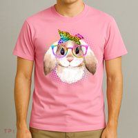 Hipster Rabbit Cute Easter Bunny T-Shirt