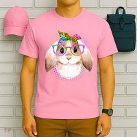 Hipster Rabbit Cute Easter Bunny T-Shirt