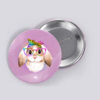 Hipster Rabbit Cute Easter Bunny Button