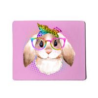 Hipster Rabbit Cute Easter Bunny Mousepad