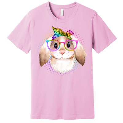 Hipster Rabbit Cute Easter Bunny Premium T-Shirt