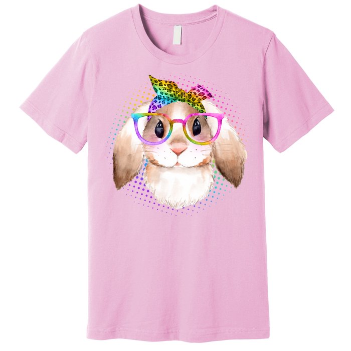 Hipster Rabbit Cute Easter Bunny Premium T-Shirt