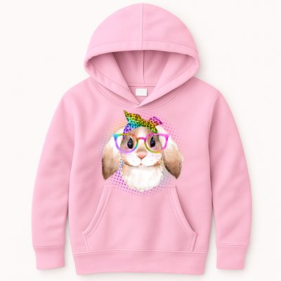 Hipster Rabbit Cute Easter Bunny Kids Hoodie