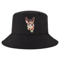 Hipster Red Nose Reindeer Christmas Lights Cool Comfort Performance Bucket Hat