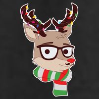 Hipster Red Nose Reindeer Christmas Lights Cool Comfort Performance Bucket Hat