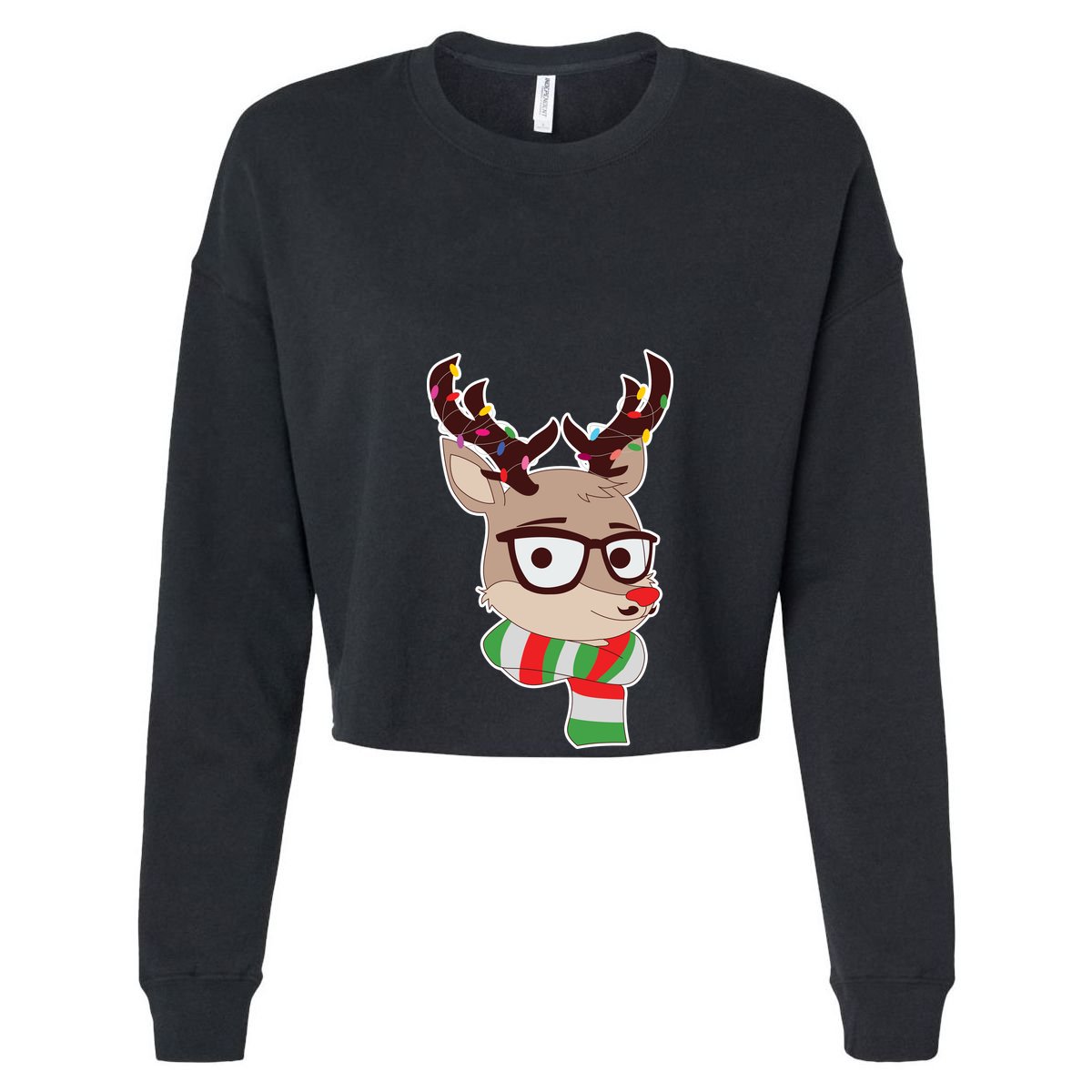 Hipster Red Nose Reindeer Christmas Lights Wool Snapback Cap