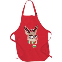 Hipster Red Nose Reindeer Christmas Lights Apron