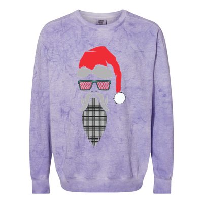 Hipster Santa Claus Colorblast Crewneck Sweatshirt