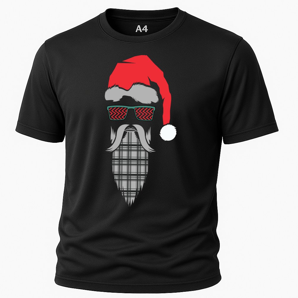 Hipster Santa Claus Cooling Performance Crew T-Shirt