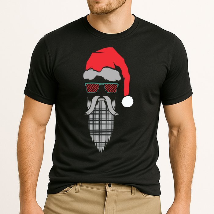 Hipster Santa Claus Cooling Performance Crew T-Shirt