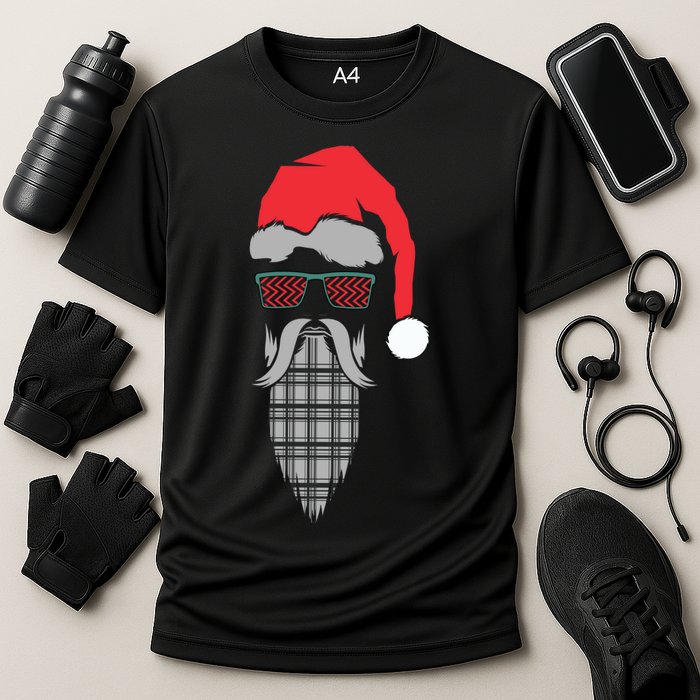 Hipster Santa Claus Cooling Performance Crew T-Shirt