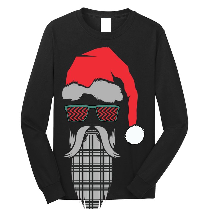 Hipster Santa Claus Long Sleeve Shirt