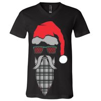 Hipster Santa Claus V-Neck T-Shirt