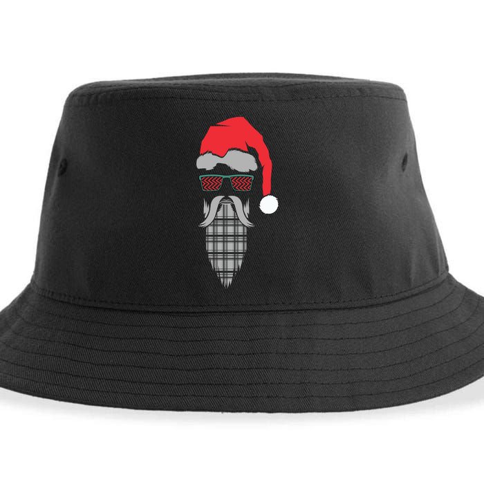 Hipster Santa Claus Sustainable Bucket Hat