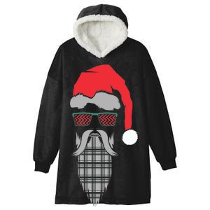 Hipster Santa Claus Hooded Wearable Blanket