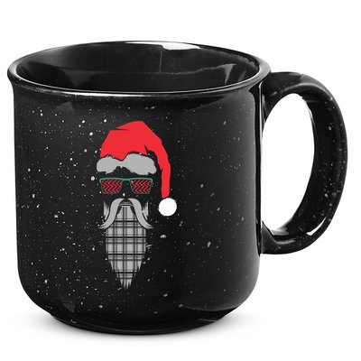 Hipster Santa Claus 15oz Campfire Ceramic Mug