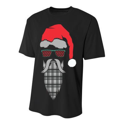 Hipster Santa Claus Youth Performance Sprint T-Shirt