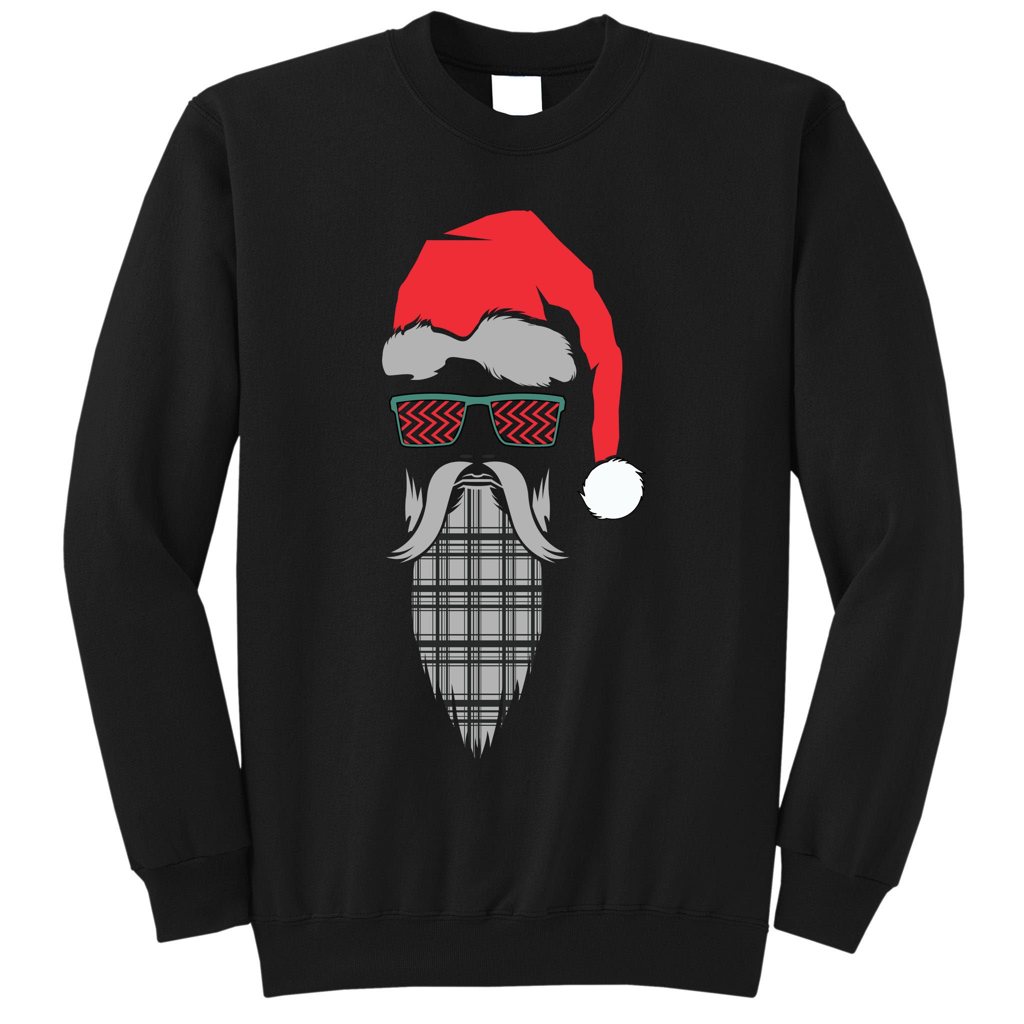 Hipster Santa Claus Tall Sweatshirt