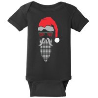 Hipster Santa Claus Baby Bodysuit