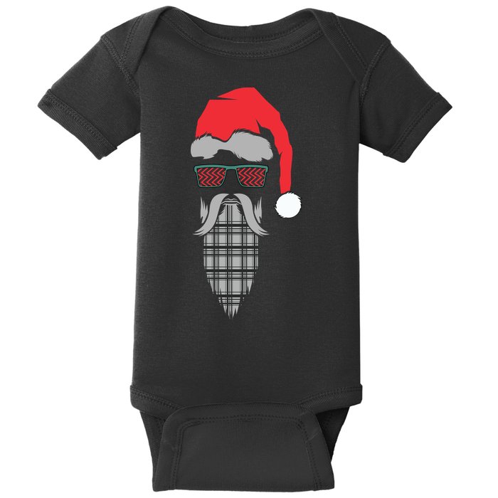 Hipster Santa Claus Baby Bodysuit