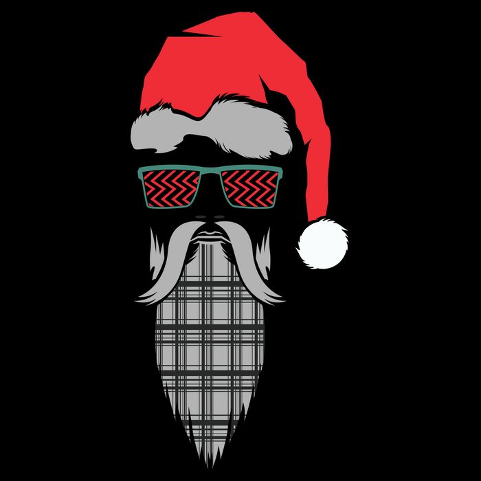Hipster Santa Claus Baby Bodysuit