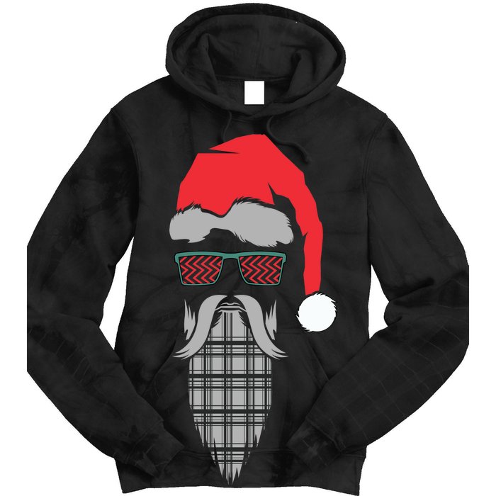 Hipster Santa Claus Tie Dye Hoodie