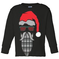 Hipster Santa Claus Toddler Long Sleeve Shirt