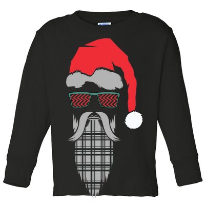 Hipster Santa Claus Toddler Long Sleeve Shirt