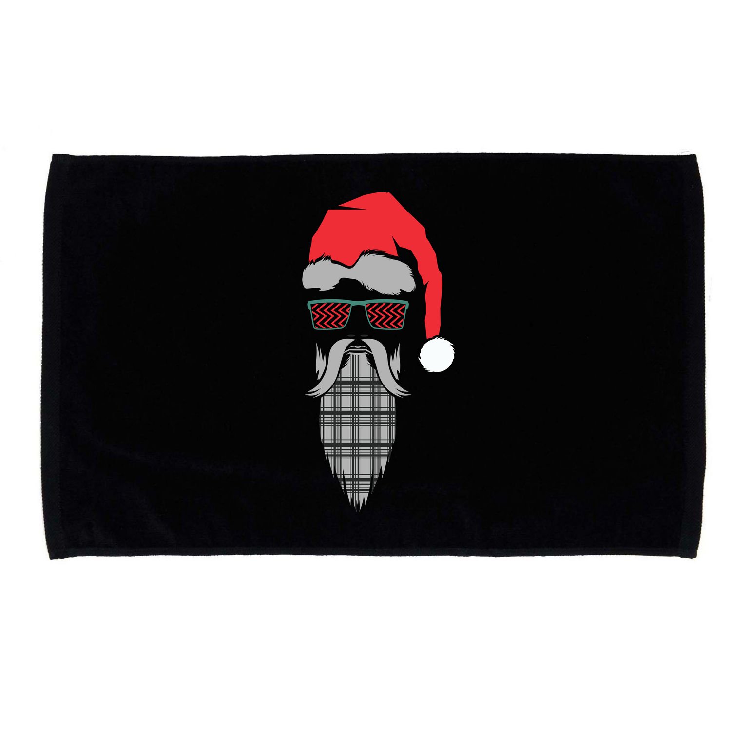 Hipster Santa Claus Microfiber Hand Towel