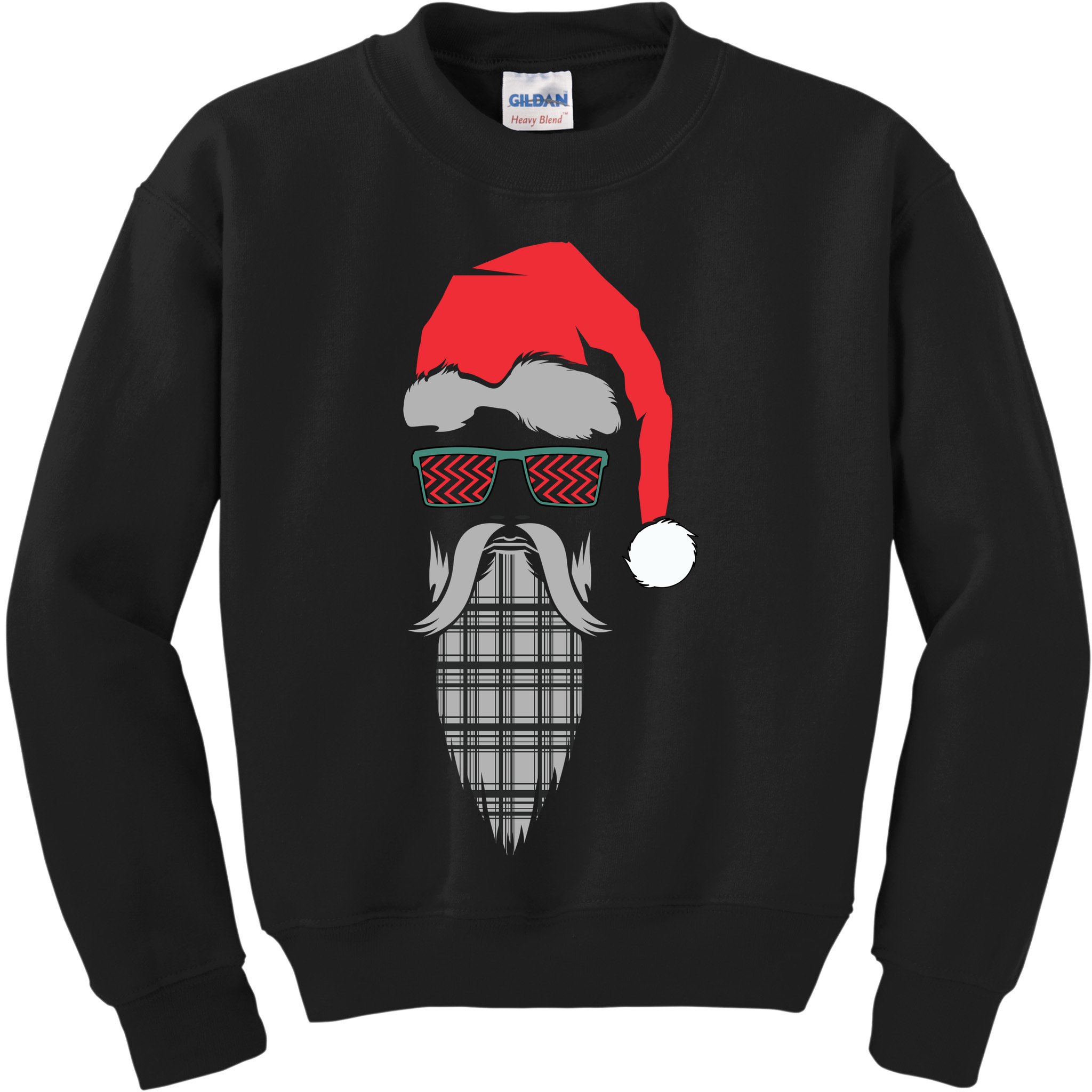 Hipster Santa Claus Kids Sweatshirt
