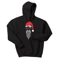 Hipster Santa Claus Kids Hoodie