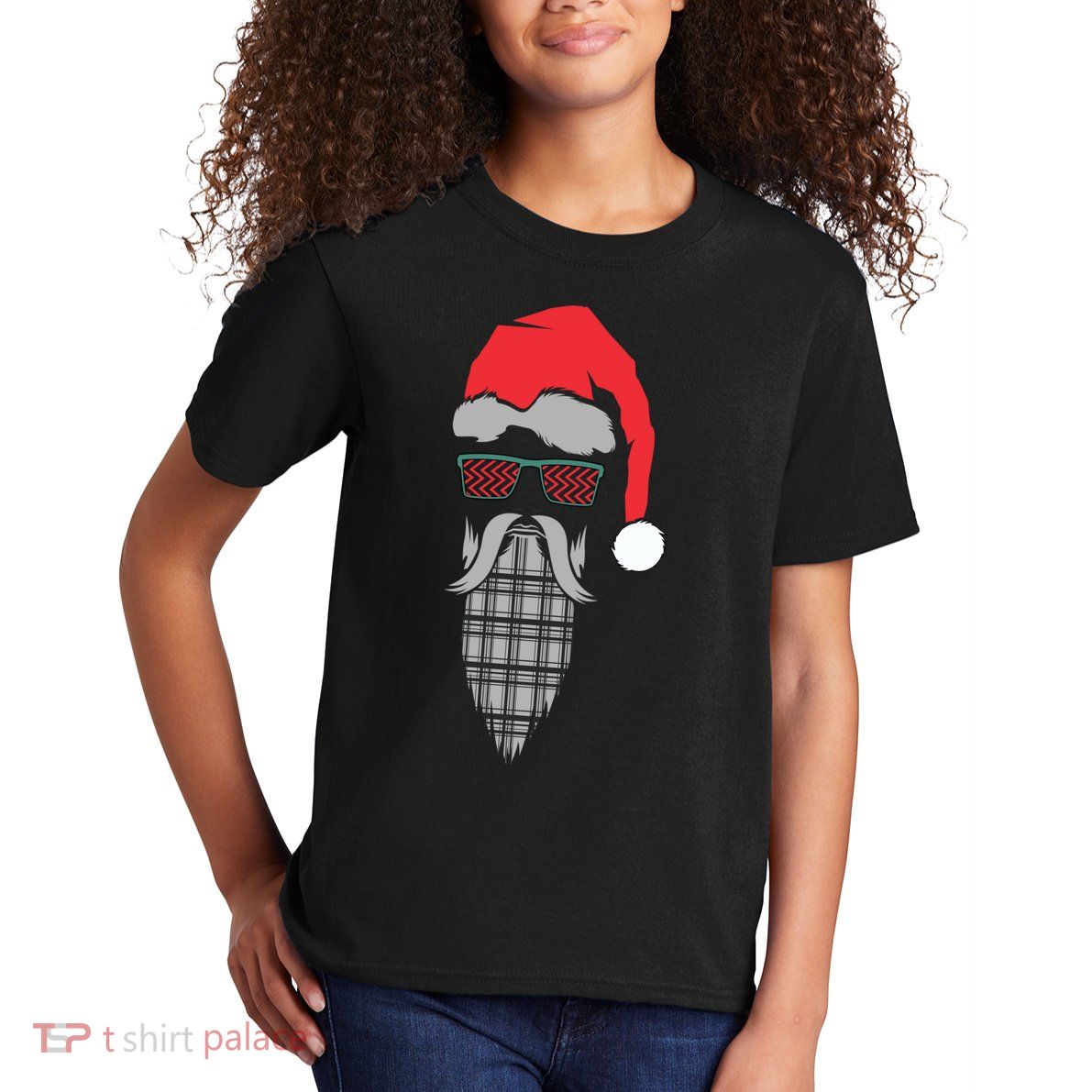 Hipster Santa Claus Kids T-Shirt