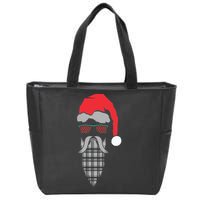 Hipster Santa Claus Zip Tote Bag