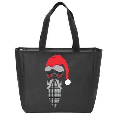 Hipster Santa Claus Zip Tote Bag