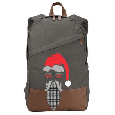 Hipster Santa Claus Cotton Canvas Backpack